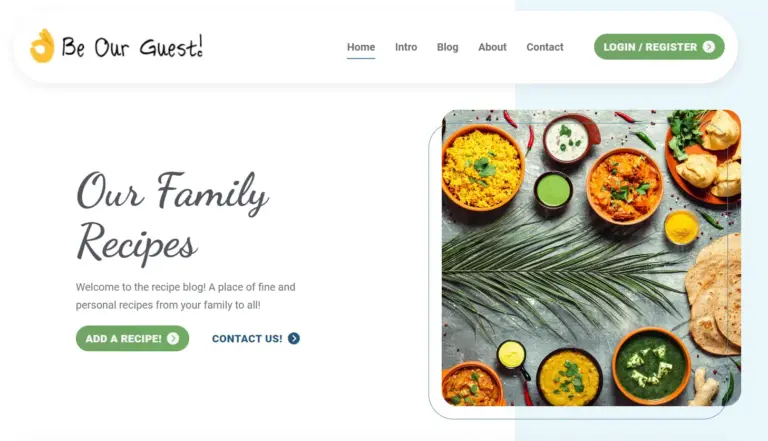 Recipes website